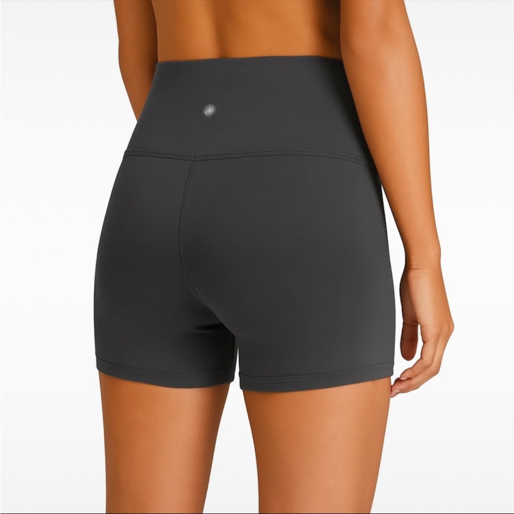 Deep Gray Grey Yoga Shorts | Buttery Soft | High Waist